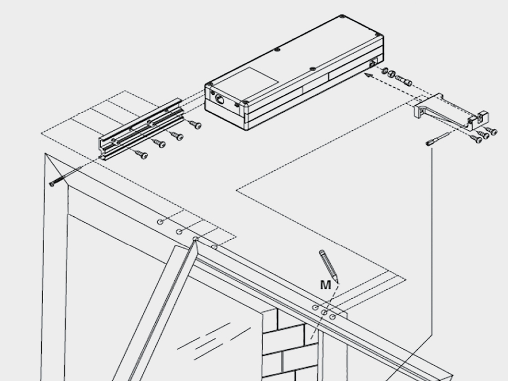 Privodni montaj qilish, yuqoridan ochilish bilan